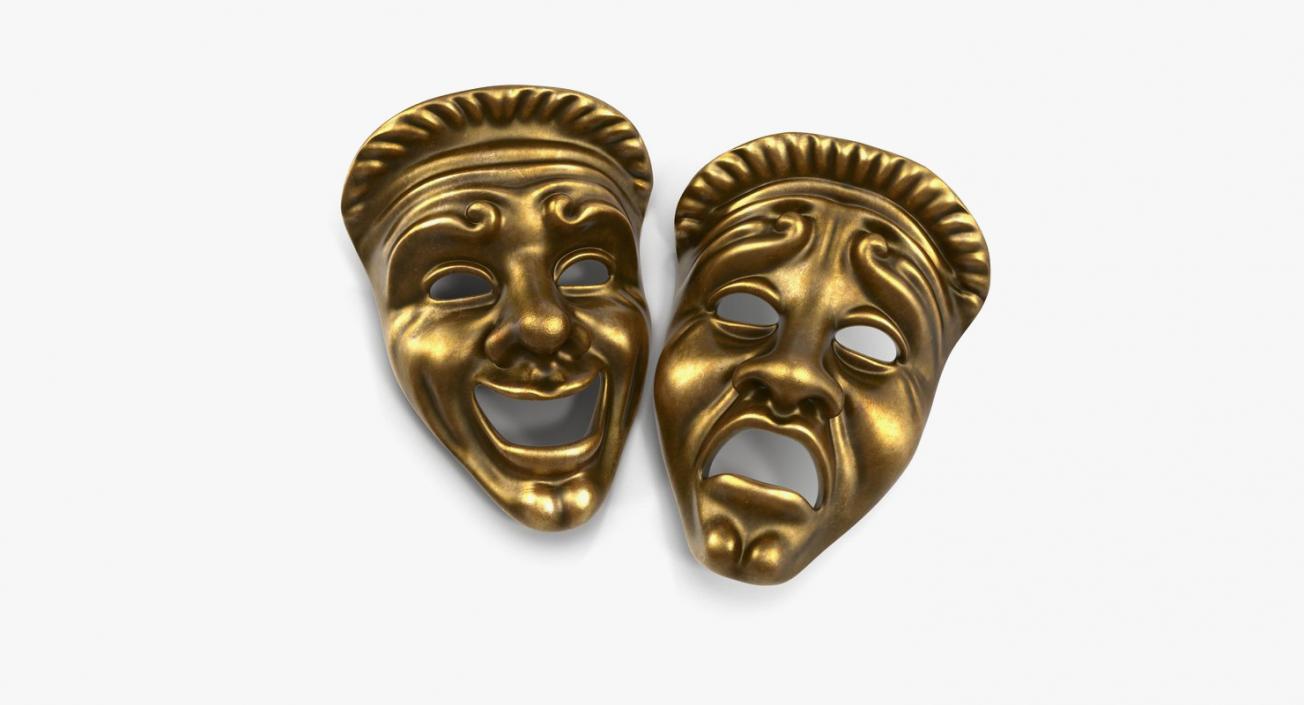 Theater Masks Collection 3D model