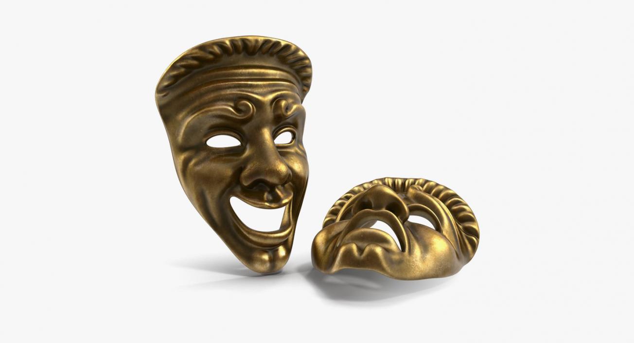 Theater Masks Collection 3D model