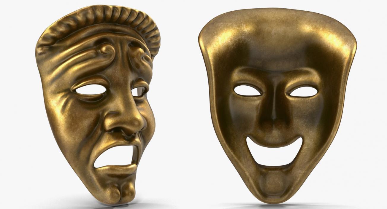 Theater Masks Collection 3D model