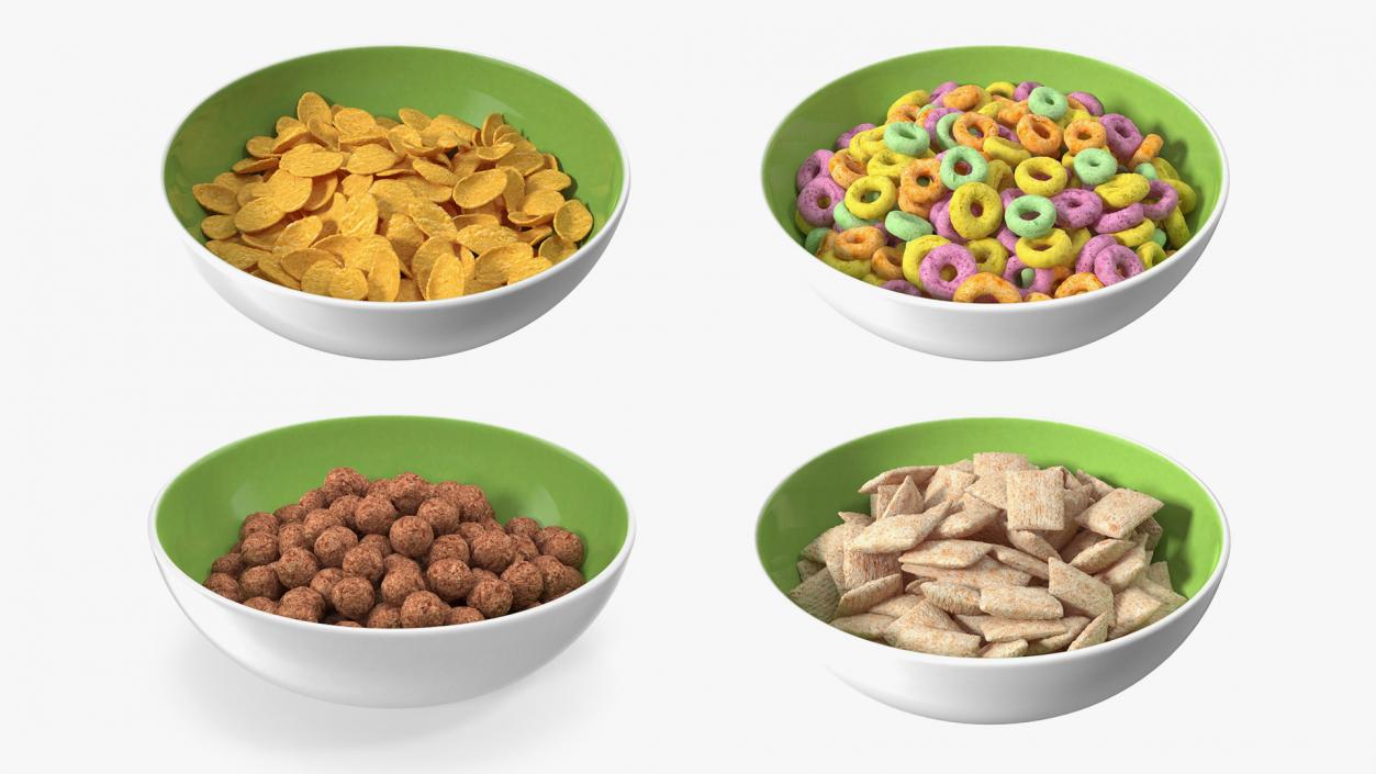 3D Bowl of Breakfast Cereals Collection 2 model