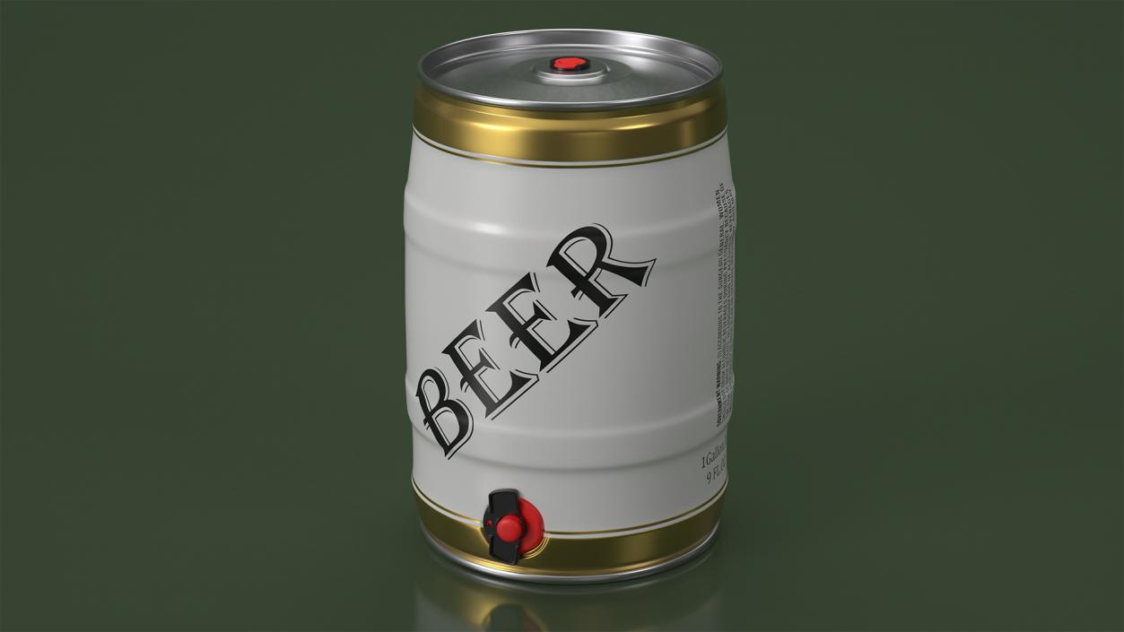 3D Beer 5 Liter Barrel 2