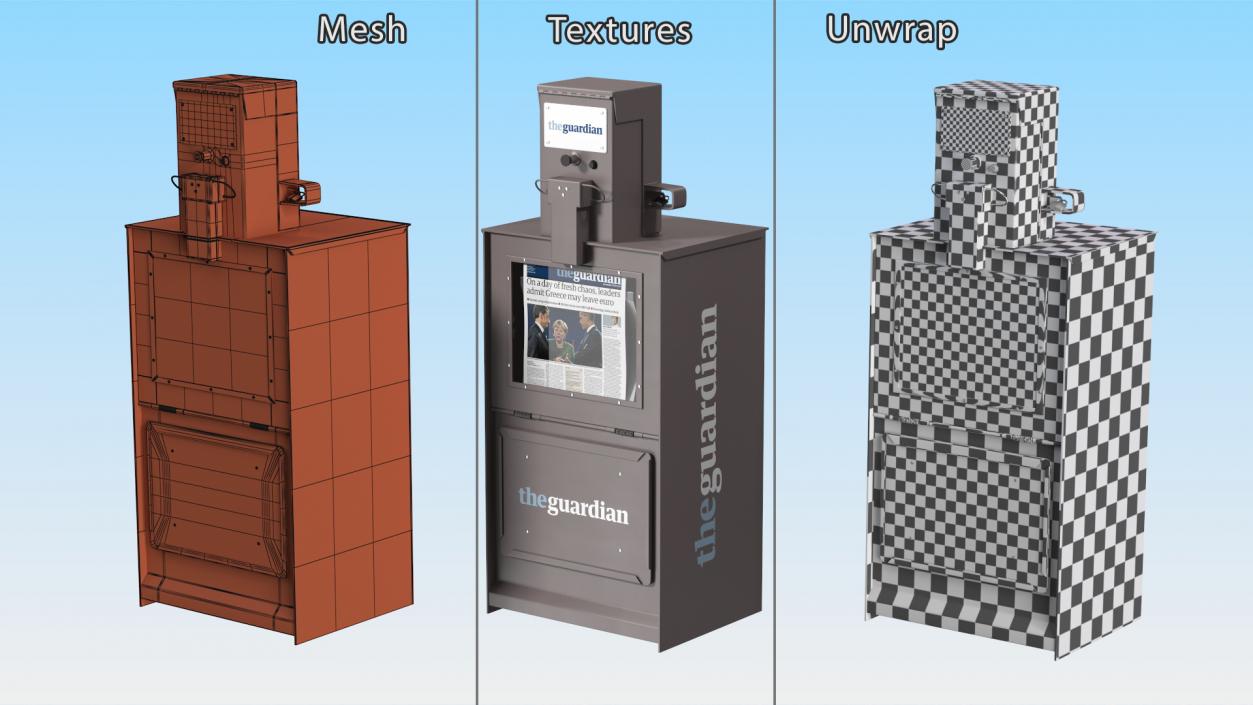 3D model Newspaper Vending Machine