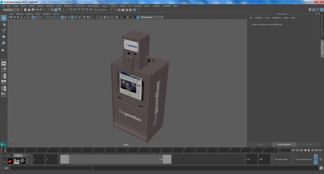 3D model Newspaper Vending Machine