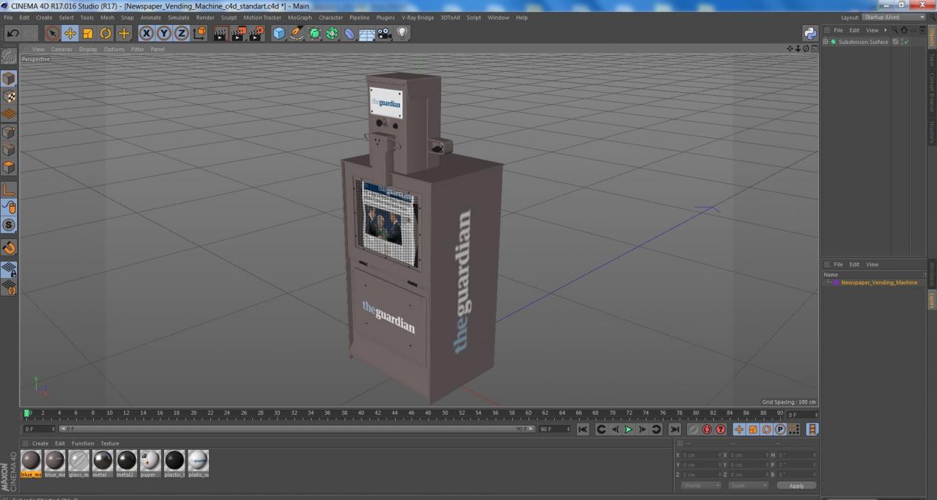 3D model Newspaper Vending Machine