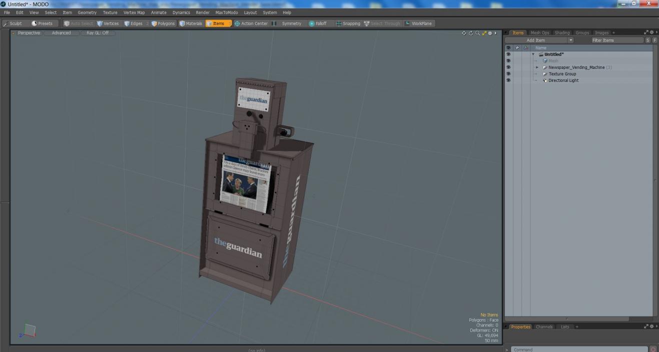 3D model Newspaper Vending Machine