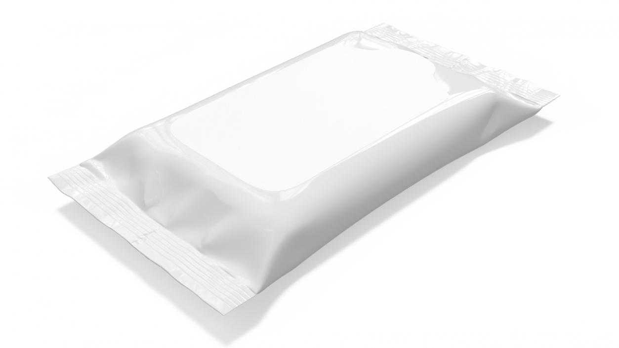 3D Small Wet Wipes Package White 2