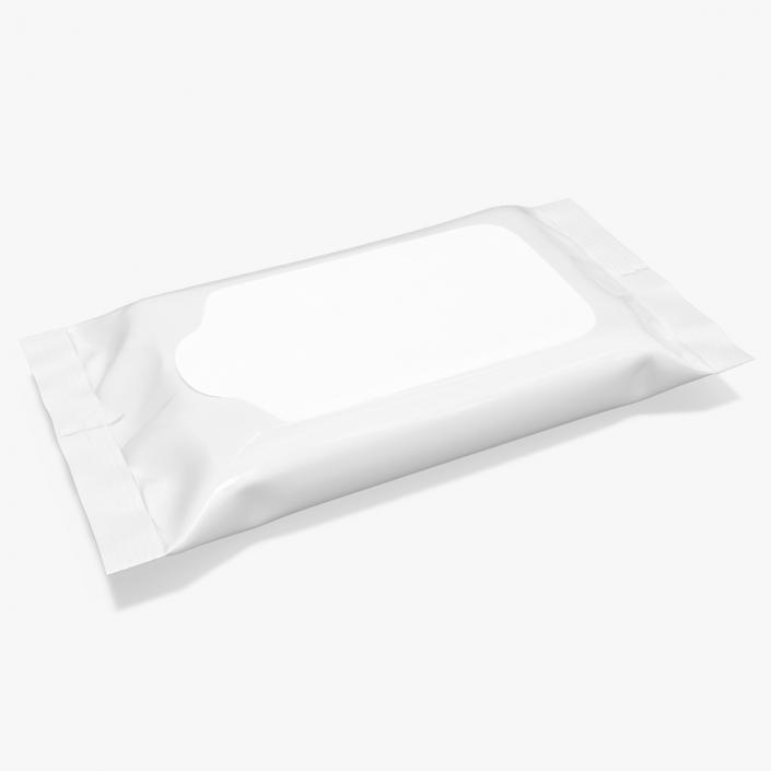 3D Small Wet Wipes Package White 2