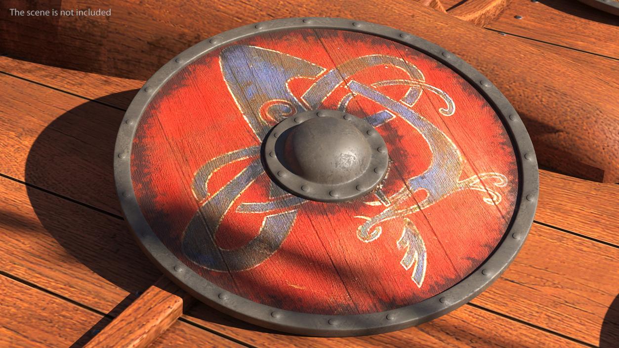 3D Viking Shields Set model