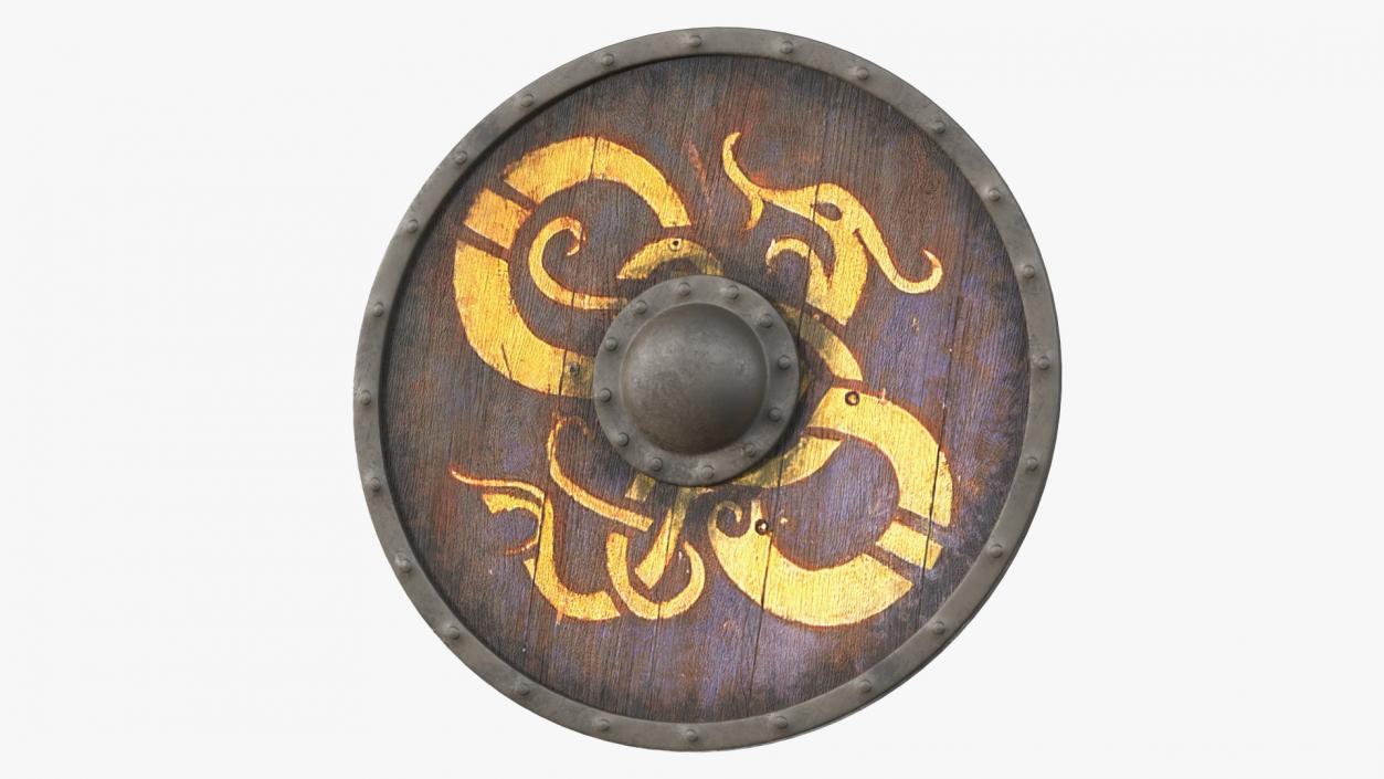 3D Viking Shields Set model