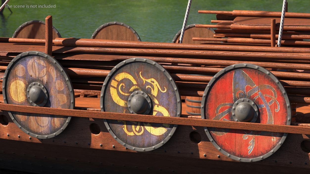 3D Viking Shields Set model