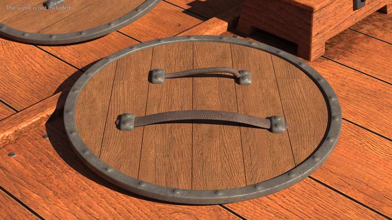 3D Viking Shields Set model