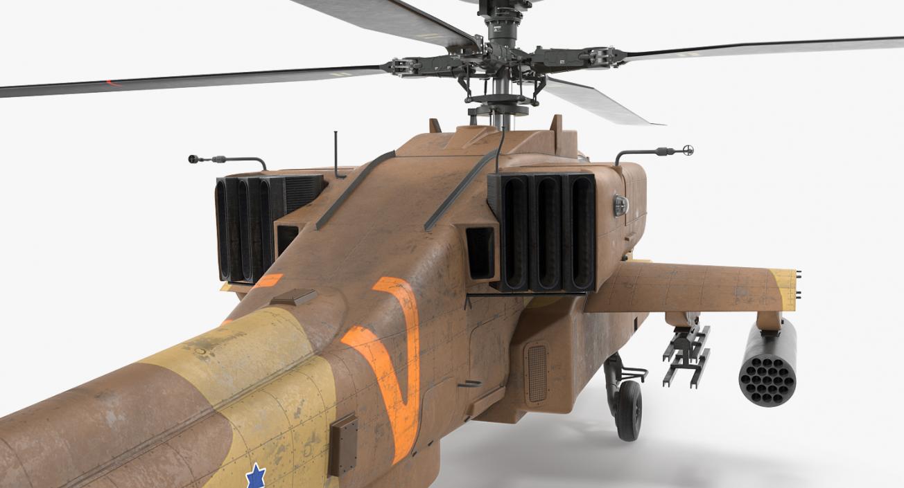 3D AH-64D Apache Longbow Israel model