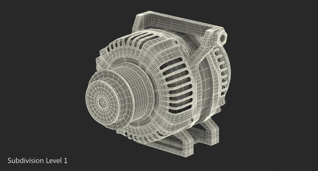 Car Alternator 3D model