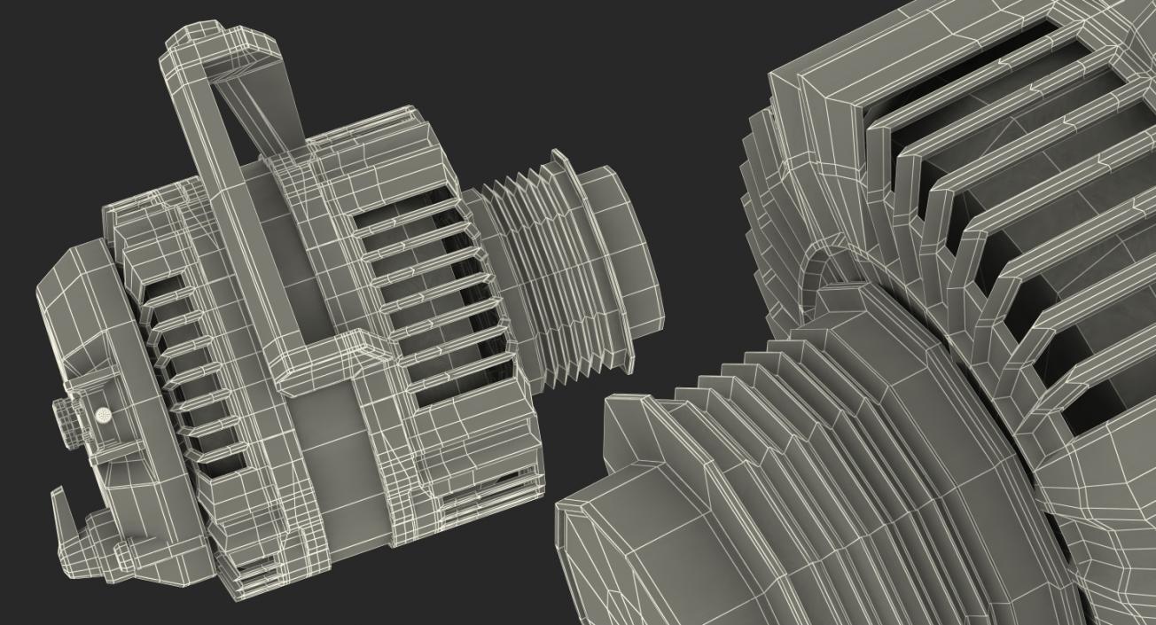 Car Alternator 3D model