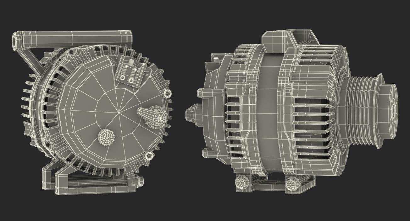 Car Alternator 3D model