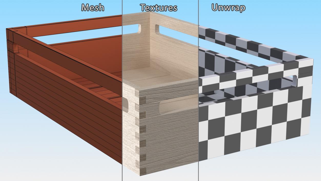 3D model Stacking Crate h12cm