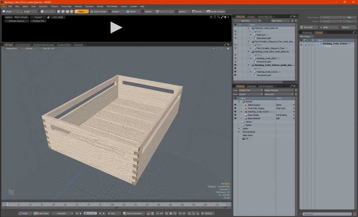 3D model Stacking Crate h12cm