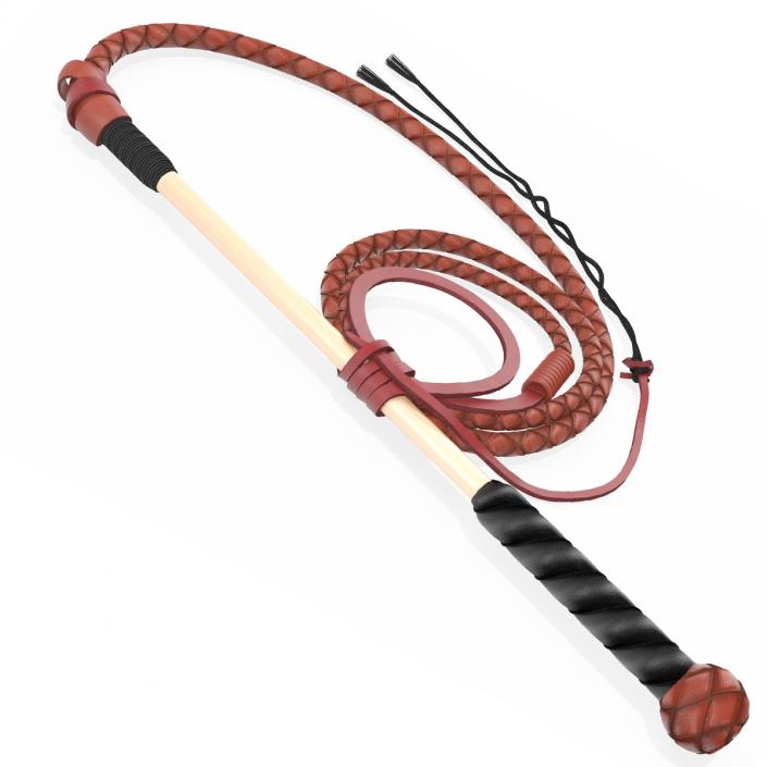 Leather Whip Braided Brown Rigged for Maya 2 3D model