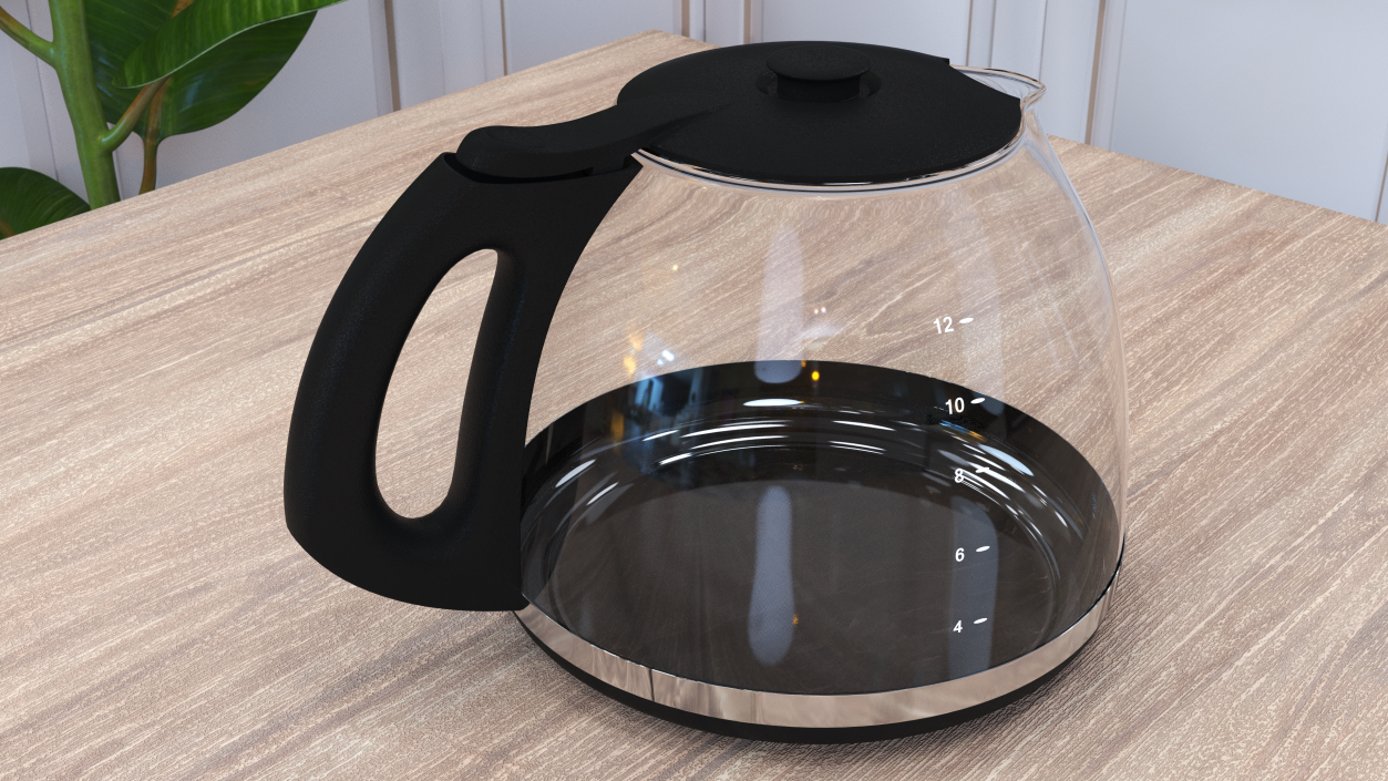 3D Glass Carafe with Lid