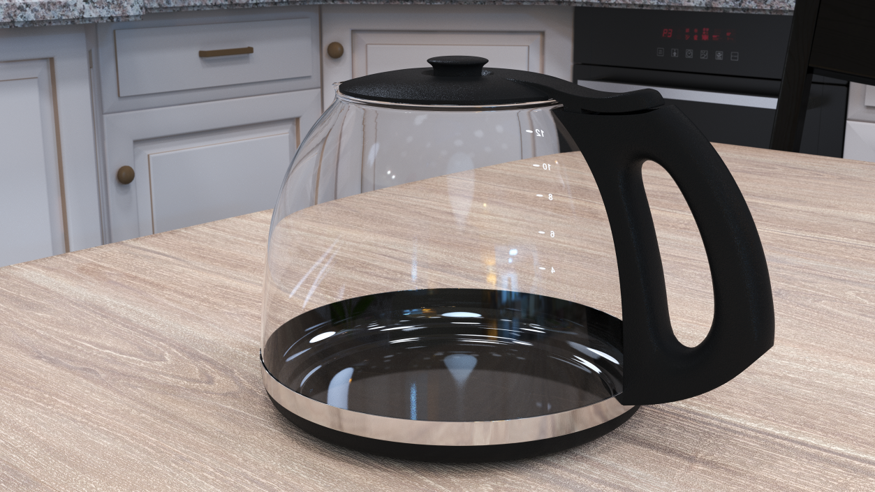 3D Glass Carafe with Lid