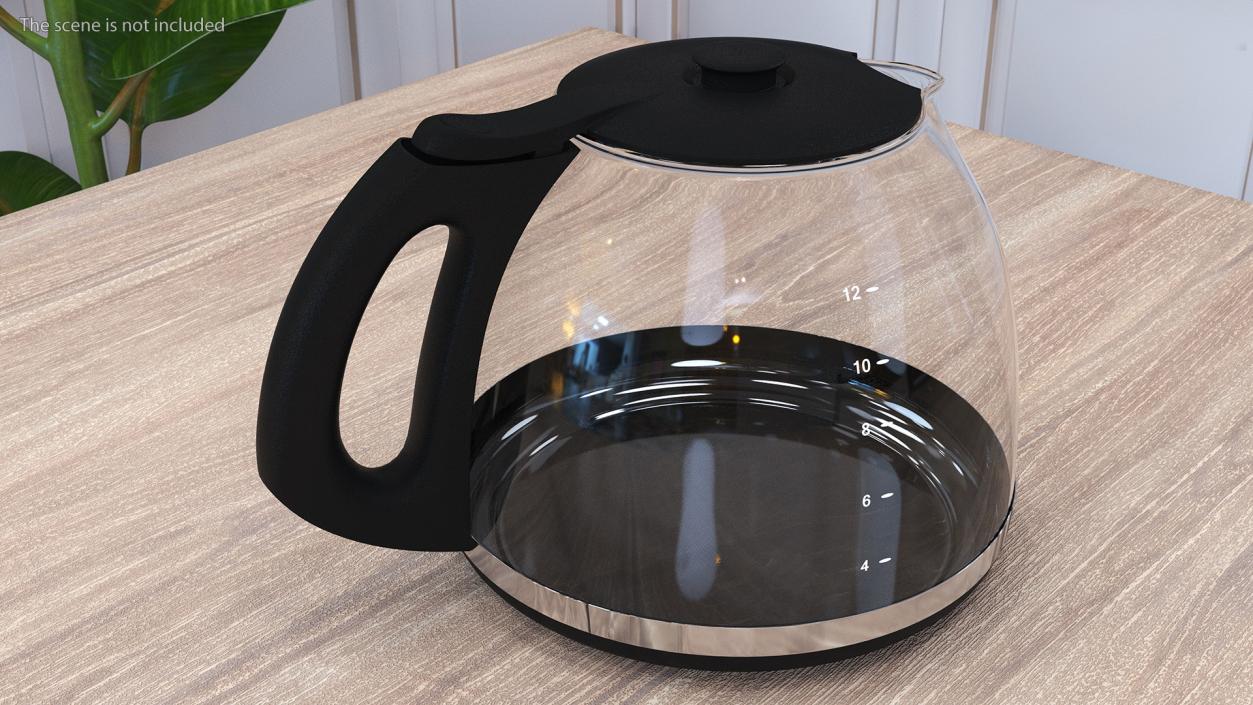 3D Glass Carafe with Lid