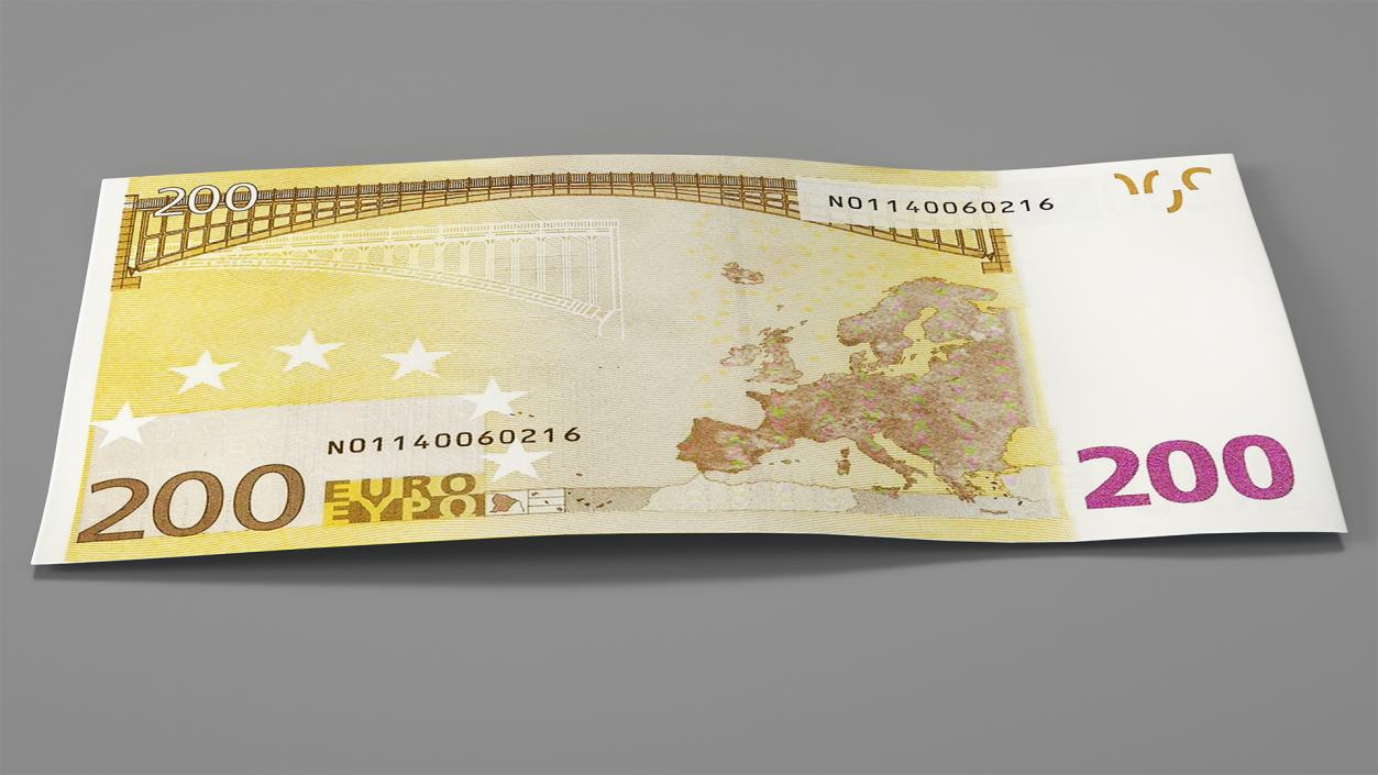 200 Euro Banknote 3D