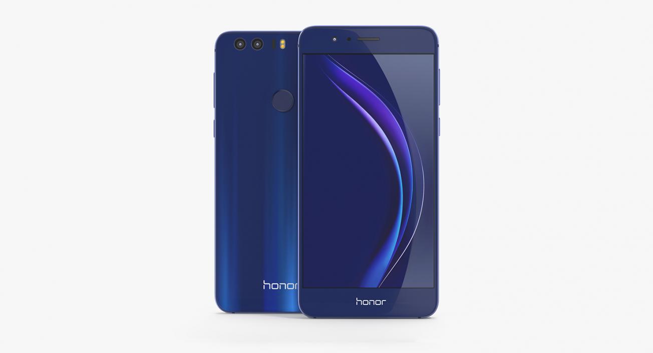 3D Huawei Honor 8 Sapphire Blue model