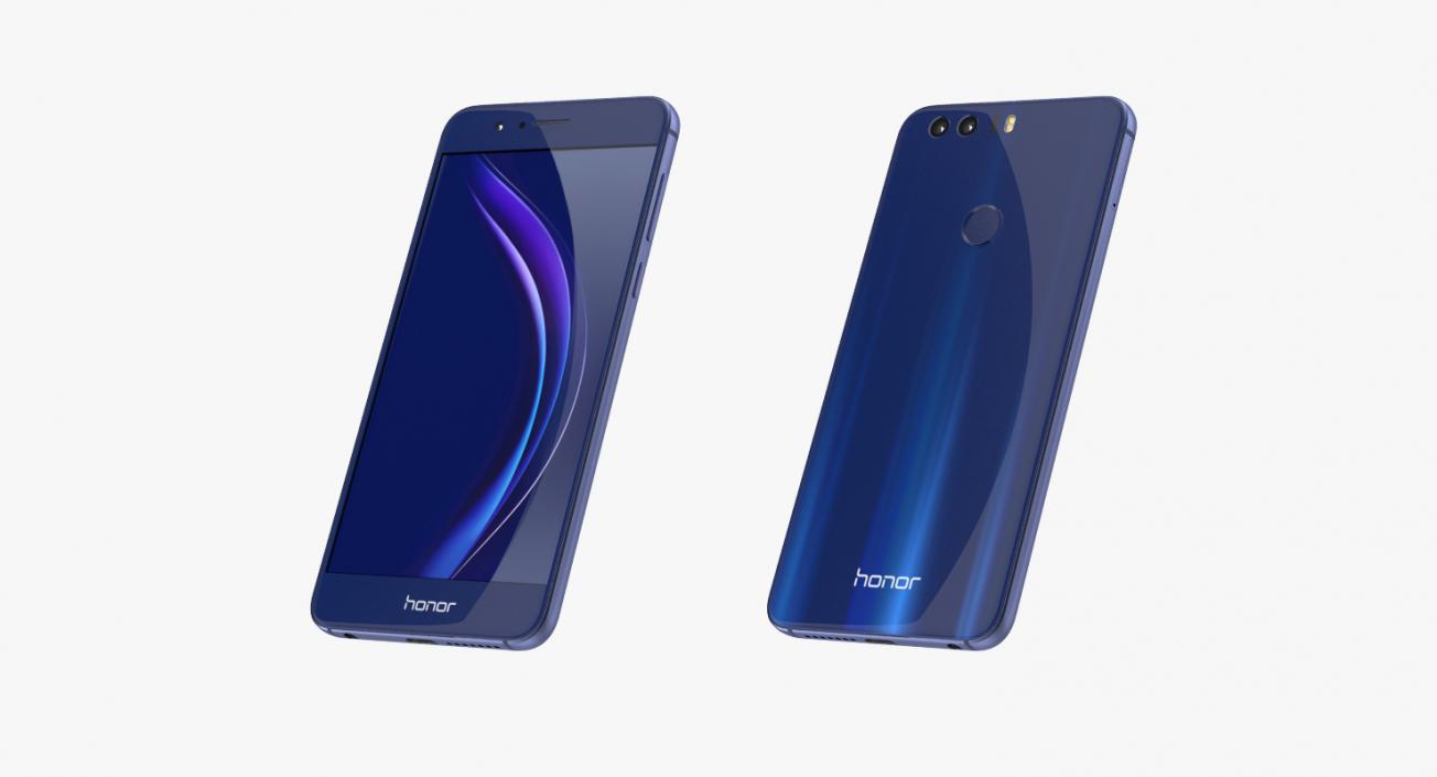 3D Huawei Honor 8 Sapphire Blue model