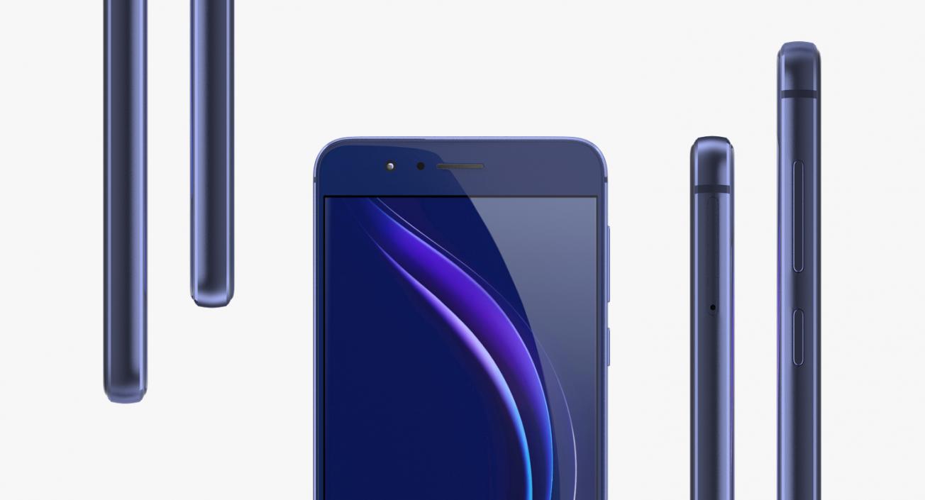 3D Huawei Honor 8 Sapphire Blue model