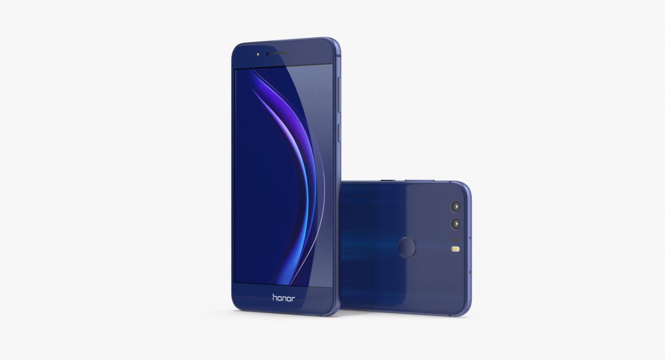 3D Huawei Honor 8 Sapphire Blue model