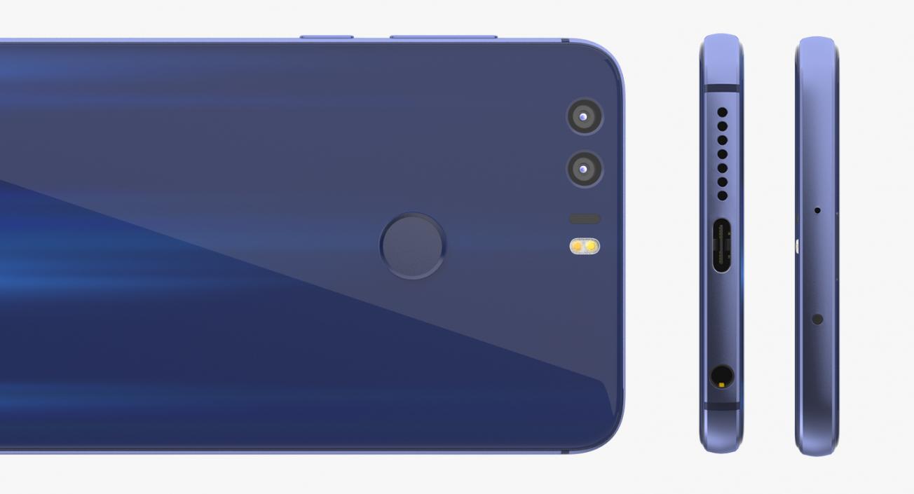 3D Huawei Honor 8 Sapphire Blue model