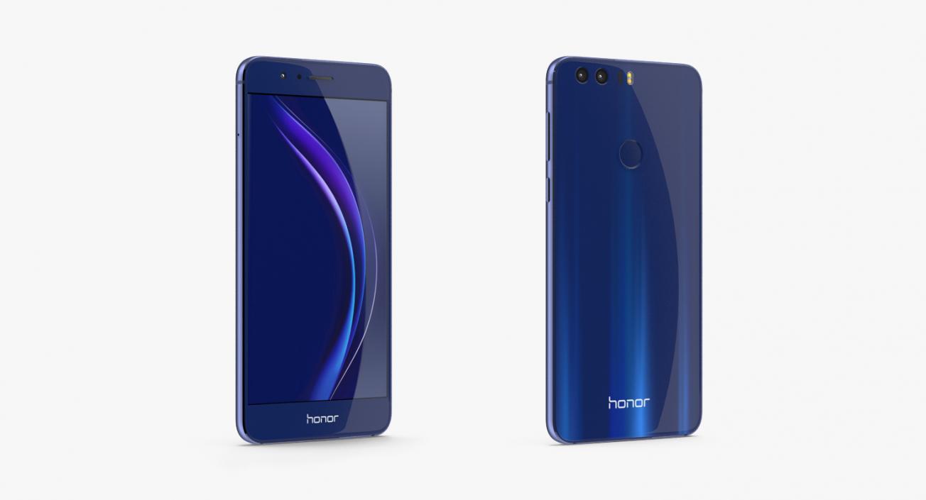 3D Huawei Honor 8 Sapphire Blue model