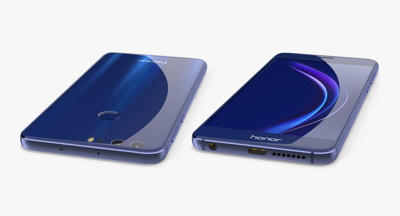 3D Huawei Honor 8 Sapphire Blue model