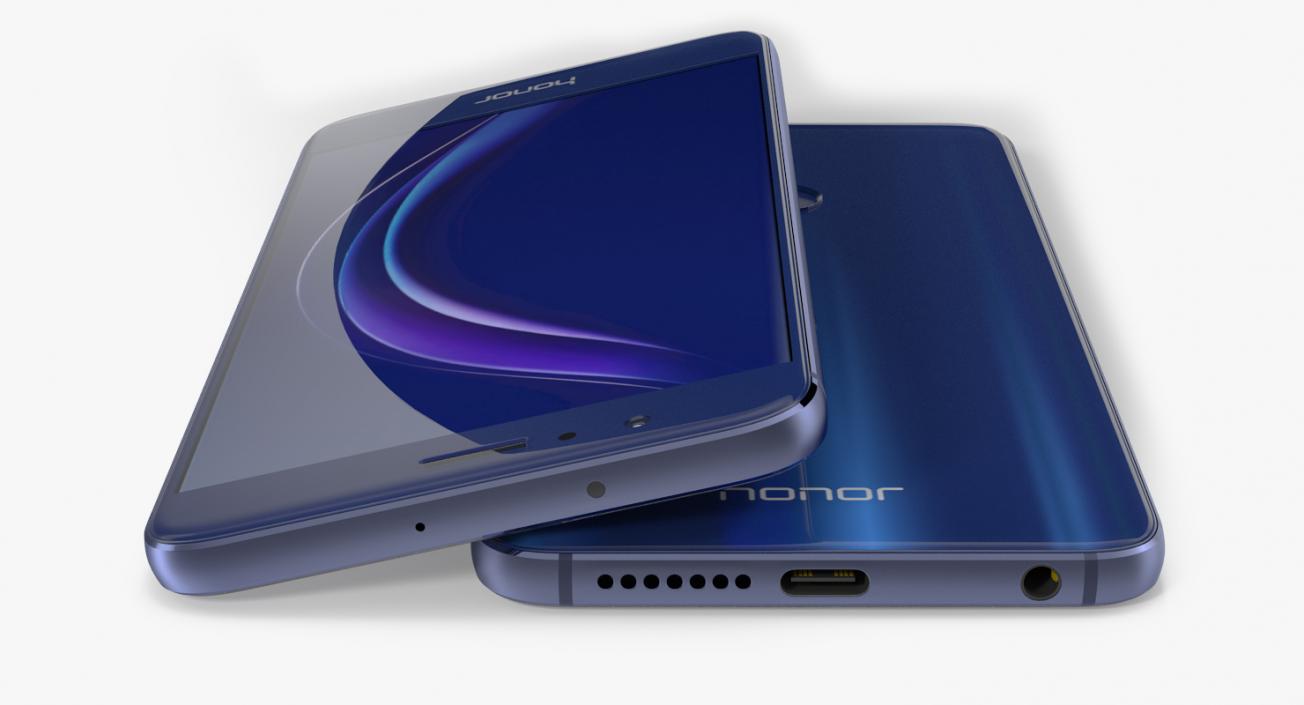 3D Huawei Honor 8 Sapphire Blue model