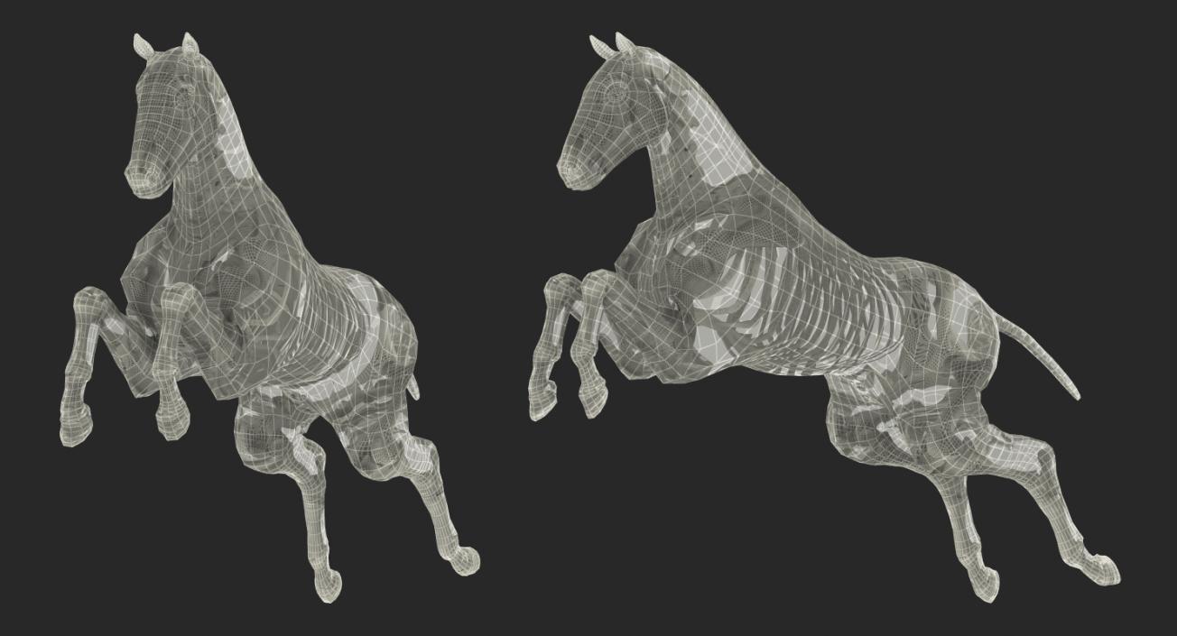 3D Jumping Horse Envelope with Skeleton