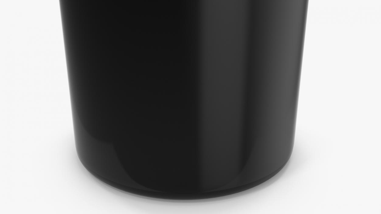 Little Round Black Plastic Jar 2 3D