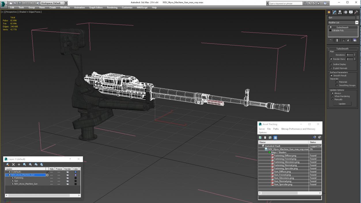 3D NSV Utyos Machine Gun