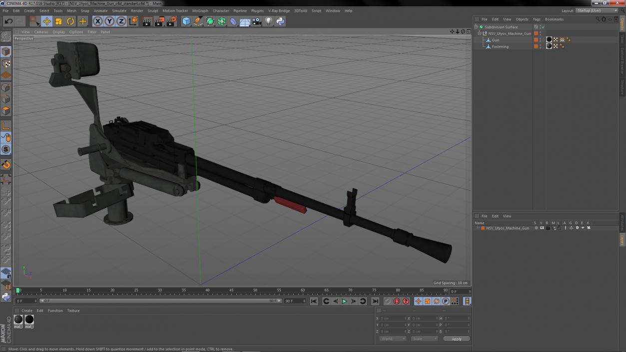 3D NSV Utyos Machine Gun