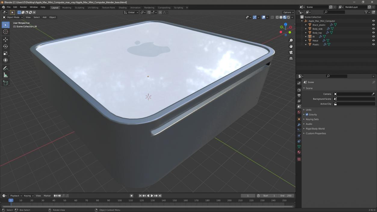 3D Apple Mac Mini Computer model