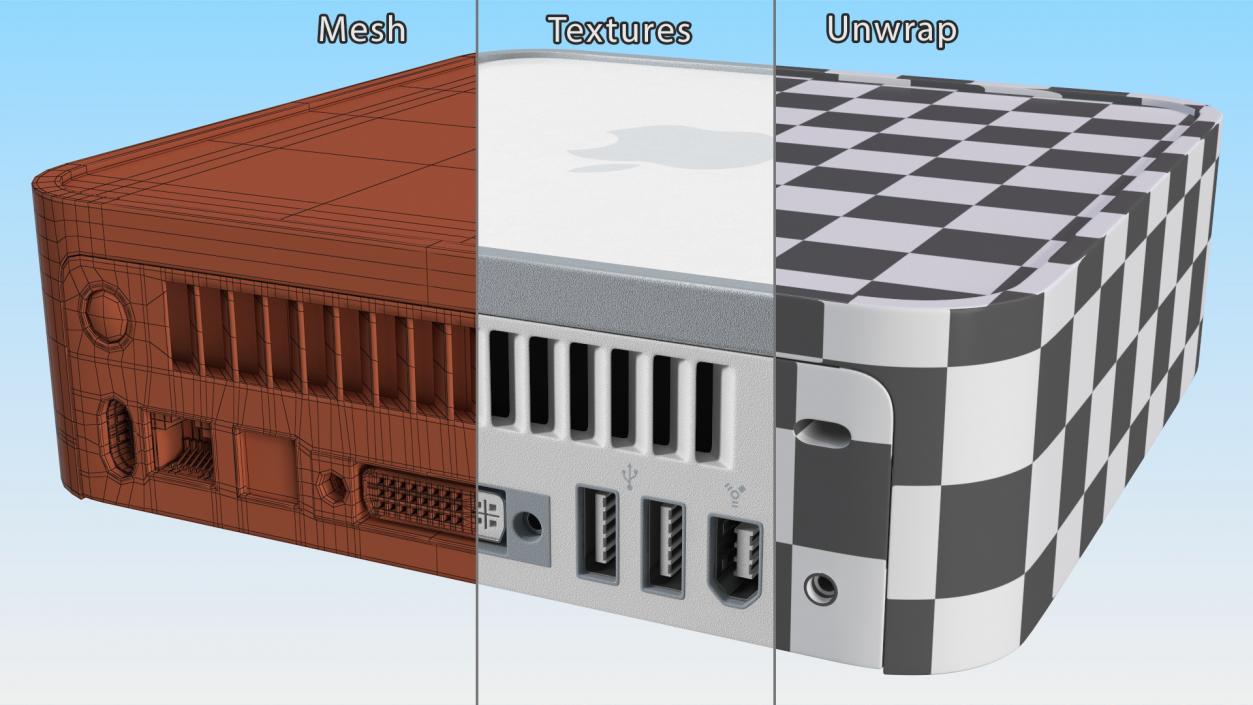 3D Apple Mac Mini Computer model