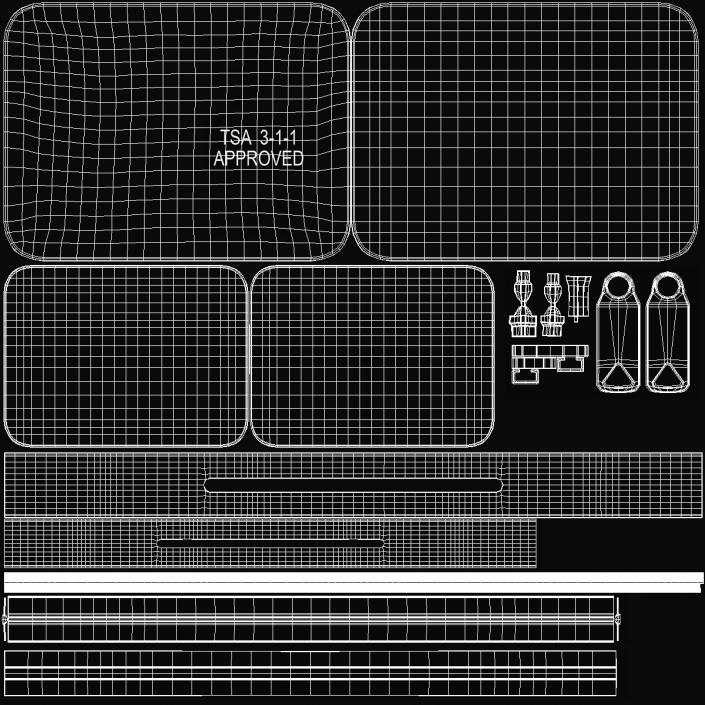 3D model Clear Zip Lock Bag Airline Approved