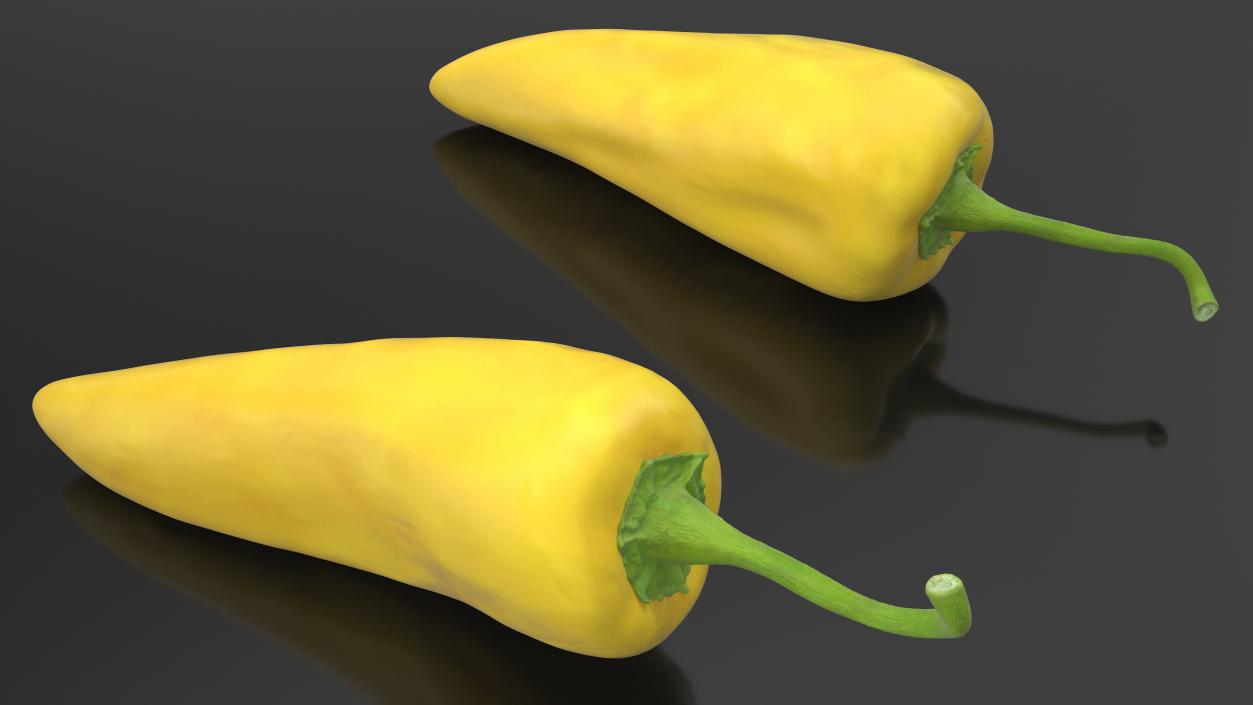 Yellow Chili Pepper(1) 3D