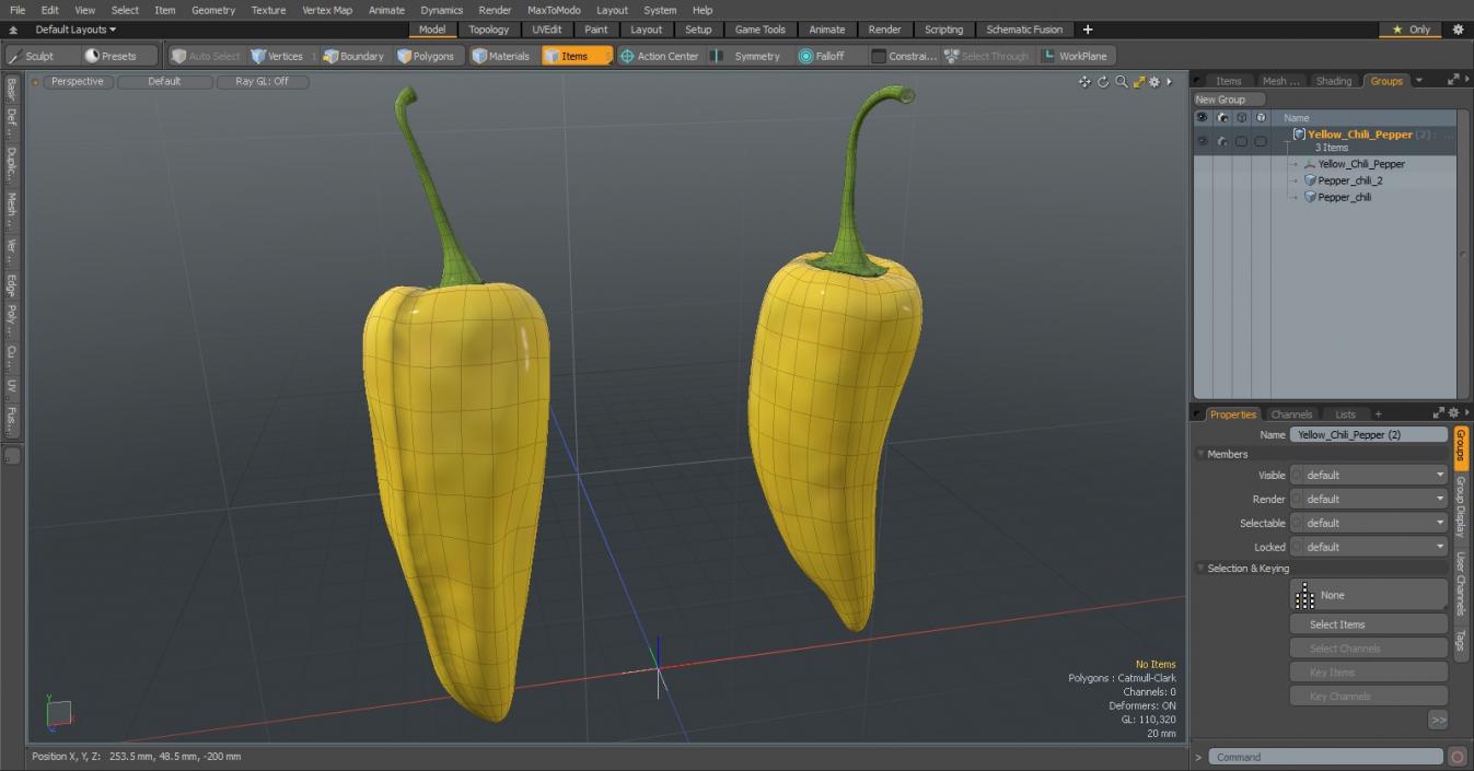 Yellow Chili Pepper(1) 3D