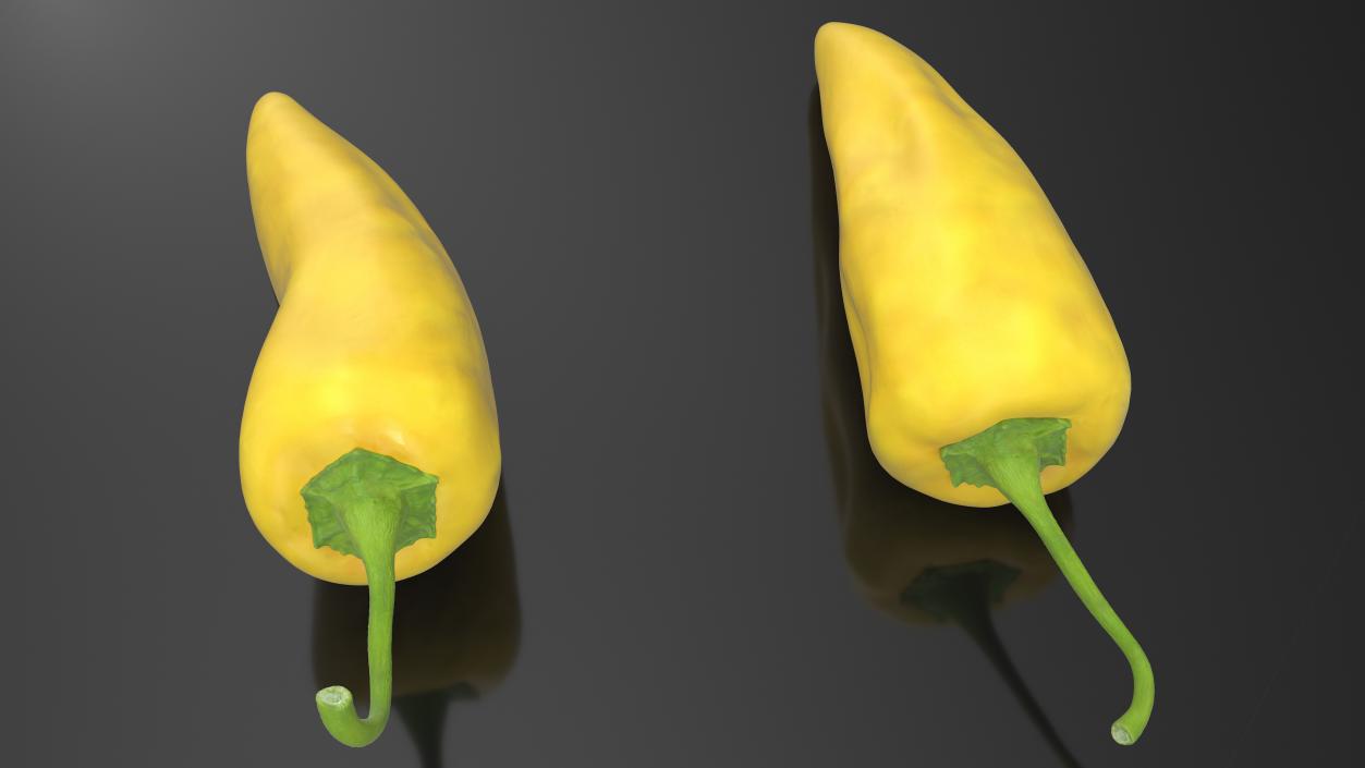 Yellow Chili Pepper(1) 3D