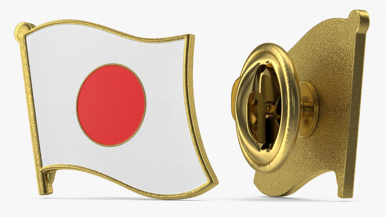 3D model Japan Flag Lapel Pin