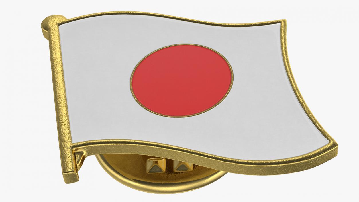 3D model Japan Flag Lapel Pin