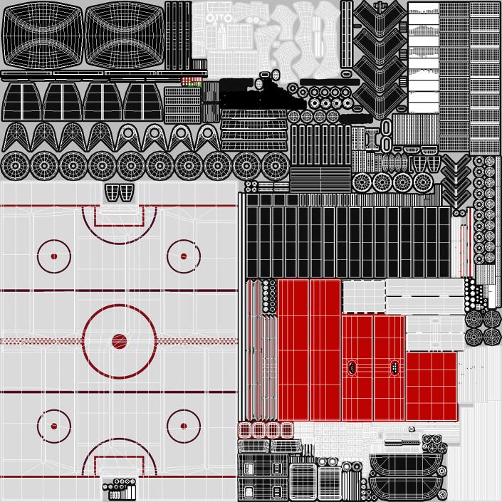 3D Stick Hockey Table model