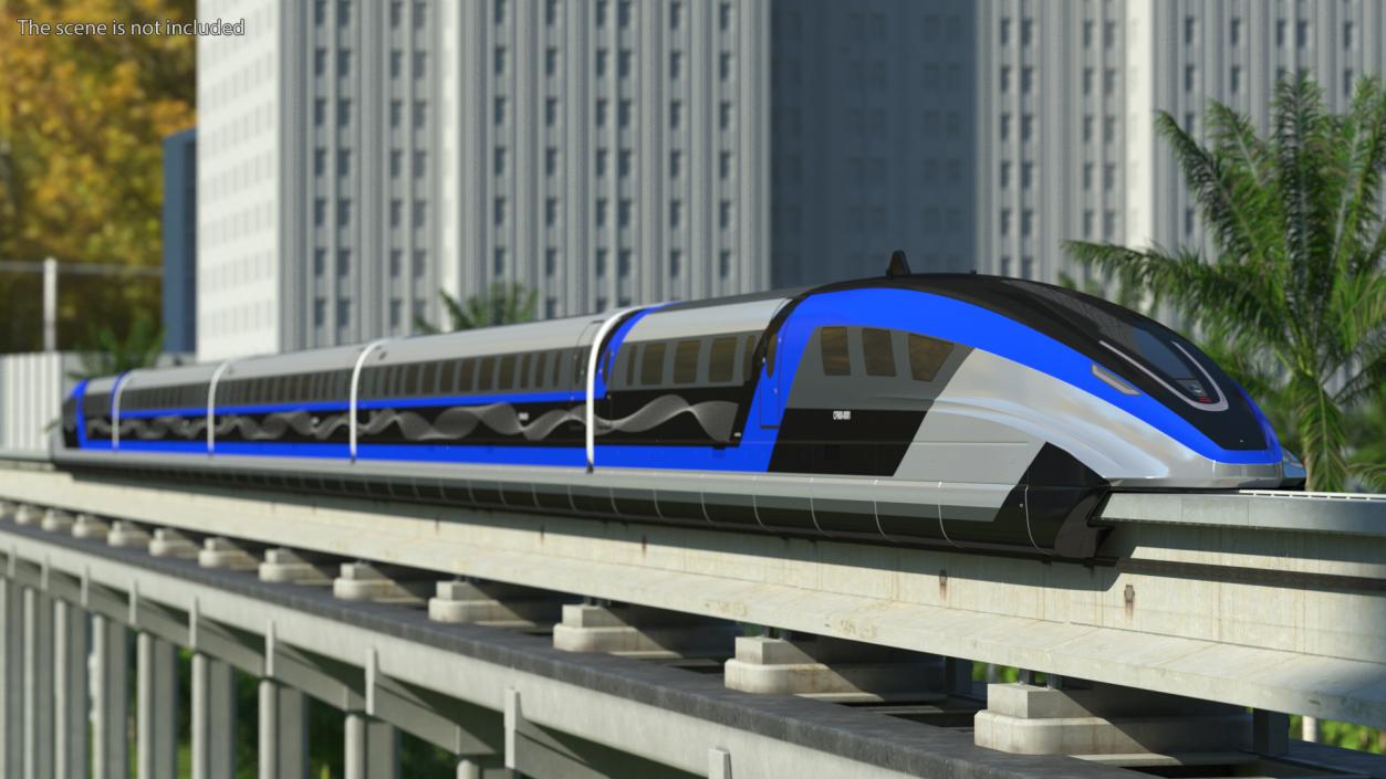 3D China Railway Maglev Train 2 model