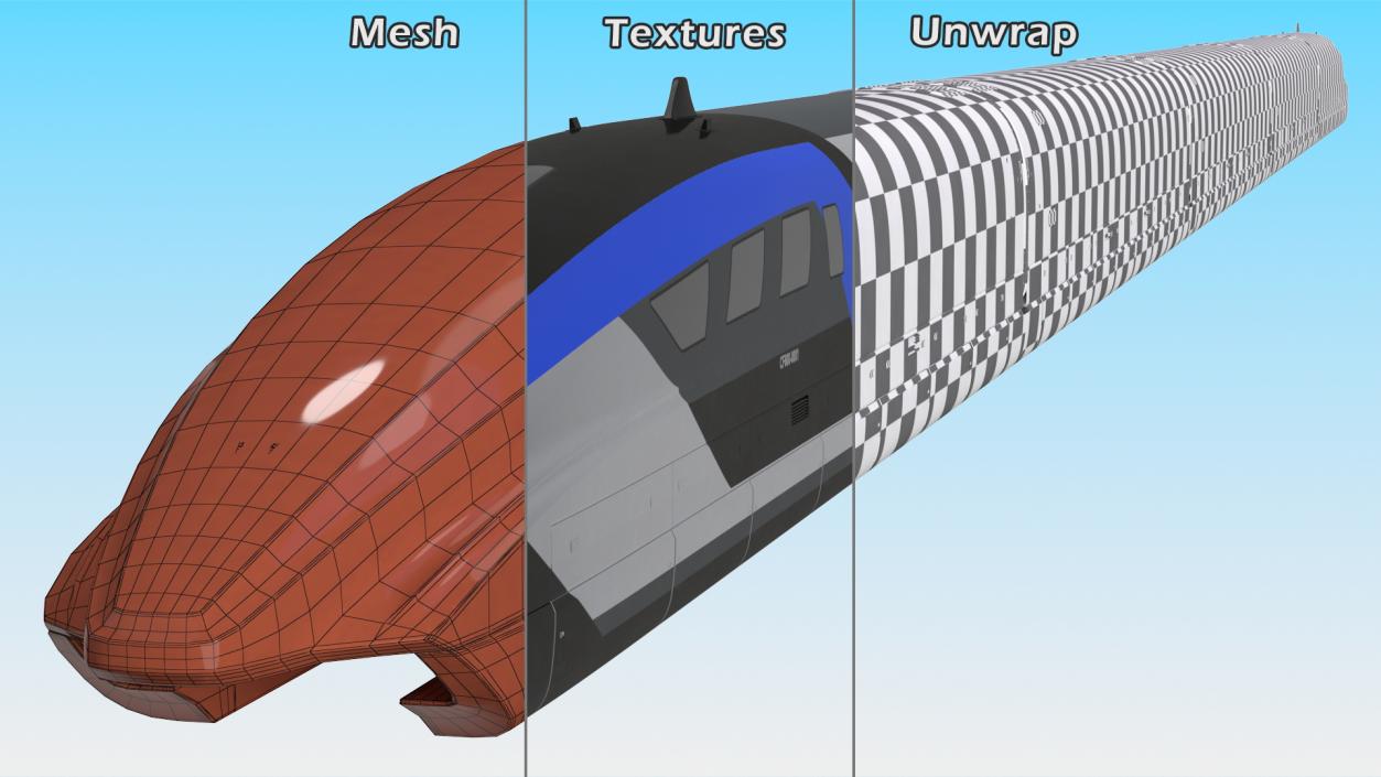 3D China Railway Maglev Train 2 model