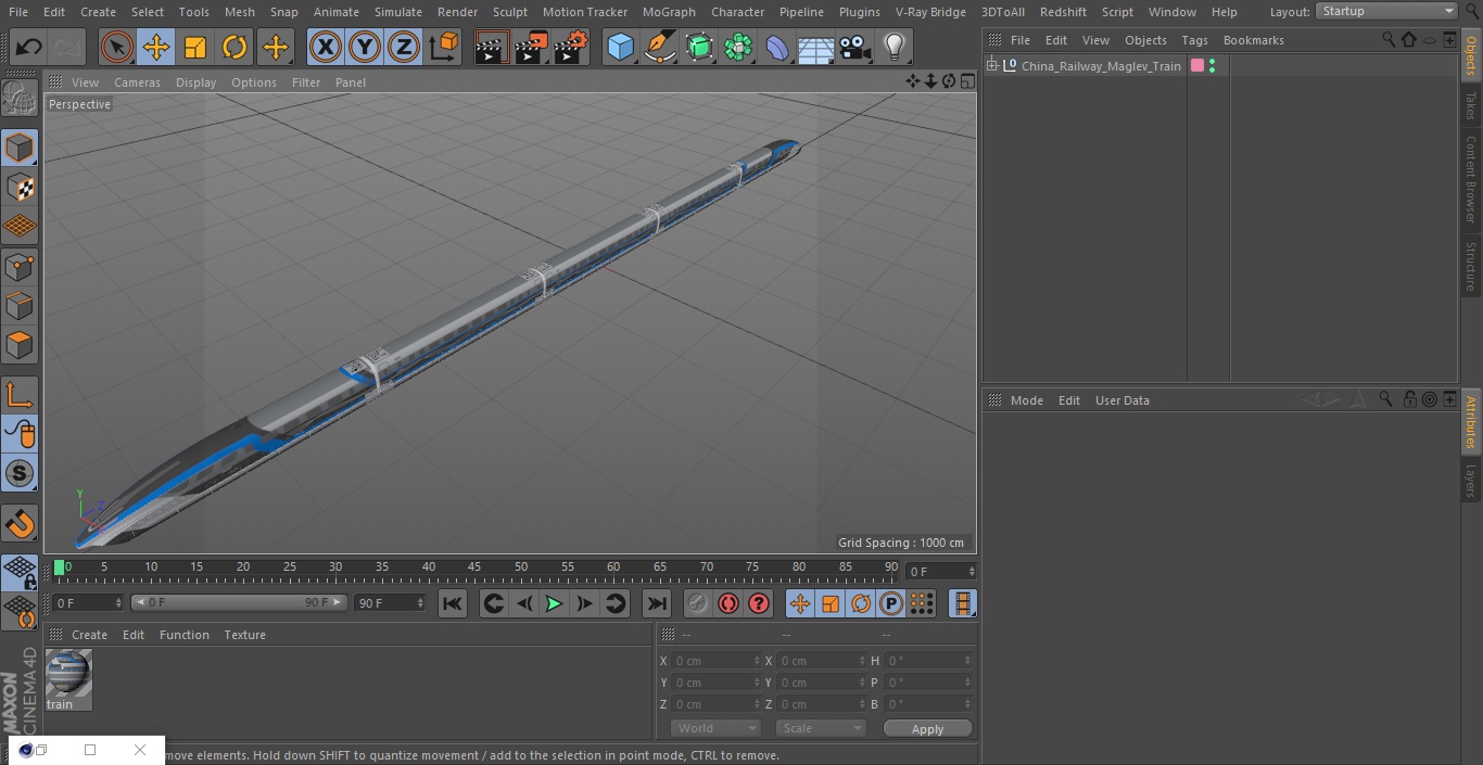 3D China Railway Maglev Train 2 model